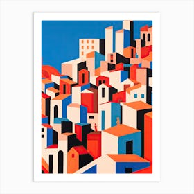 Ipanema Beach, Brazil, Bold Outlines 2 Art Print