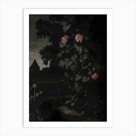 Dark Gothic Roses In The Night Art Print