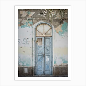 Rustic Blue Doorway Art Print