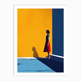 Shadow Of A Woman, Minimalism Art Print