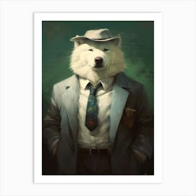 Gangster Dog Samoyed 2 Art Print