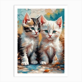 Kittens In The Grass Art Print