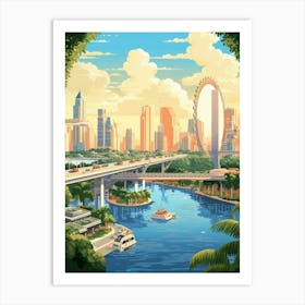 Singapore Pixel Art 2 Art Print