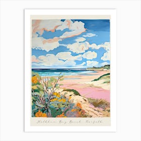 Poster Of Holkham Bay Beach, Norfolk, Matisse And Rousseau Style 2 Art Print