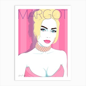 Margot Robbie - Retro 80s Style Art Print