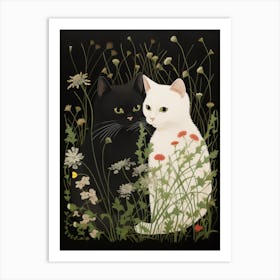 Two Cats In The Meadow Art Print