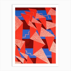 Red Triangles Art Print