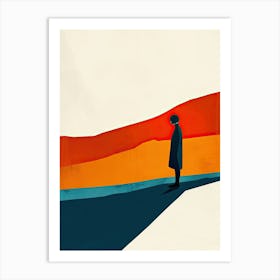 Standing On A Hill, Minimalism Art Print