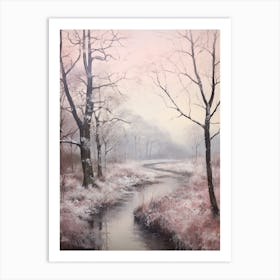 Dreamy Winter Painting The New Forest England 3 Art Print