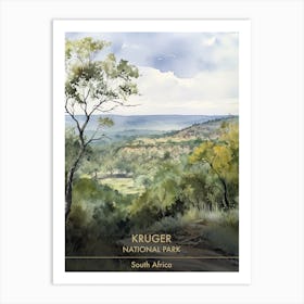 Kruger National Park South Africa Watercolour 2 Art Print