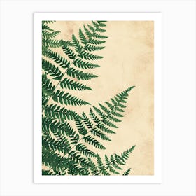 Pattern Poster Lady Fern 2 Art Print