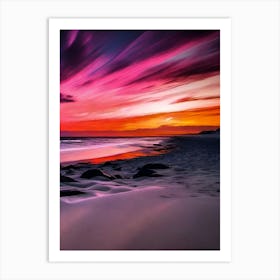 Sunset On The Beach 891 Art Print