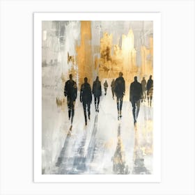 People Walking In The City Art Print