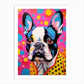 Dotty French Bulldog 1 Art Print