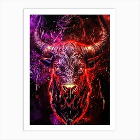 Scary Bull Art Art Print