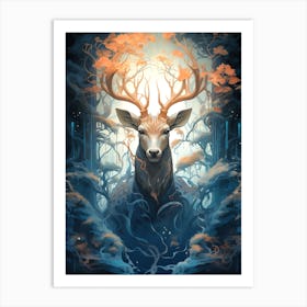 Deer In The Forest Art Print