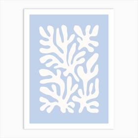 Coastal Coral Blue Art Print