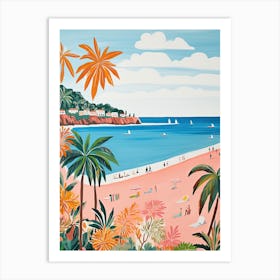 Playa De Las Teresitas, Tenerife, Spain, Matisse And Rousseau Style 3 Art Print