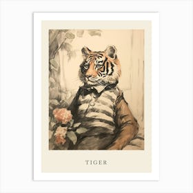 Beatrix Potter Inspired  Animal Watercolour Tiger 3 Art Print