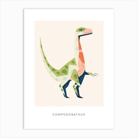 Nursery Dinosaur Art Compsognathus Poster Art Print