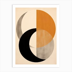 Beige Ethereal Equinox: Mid-Century Balance Unveiled Art Print