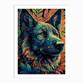 Psychedelic Dog 2 Art Print