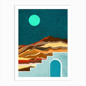 Moonlight In The Desert 1 Art Print