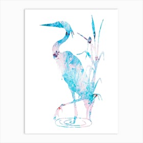 Animal Negative Space ― Crane Art Print