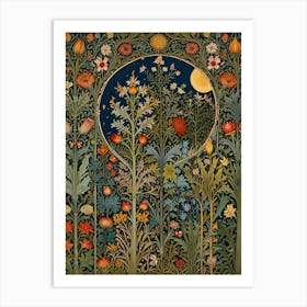 William Morris Moonlight In The Garden 2 Art Print