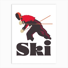 Ski Logo Art Print