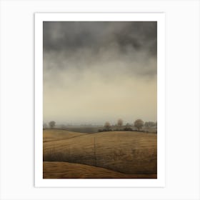 Autumn Farm Landscape Painting Art Print