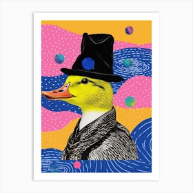 Duck In A Hat Collage 2 Art Print