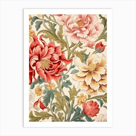 Floral Wallpaper 196 Art Print