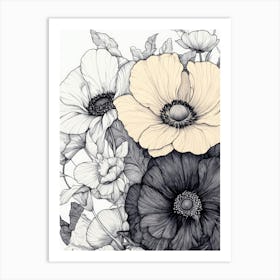 variety of flowers 3 Art Print