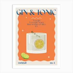 Gin&Tonic Cocktail Art Print