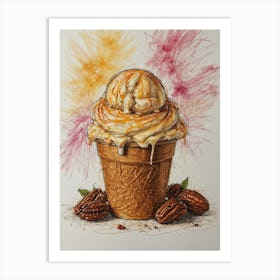 Ice Cream Sundae Art Print