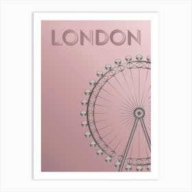 Pink London Eye Print Art Print