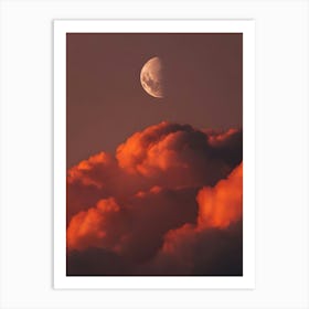 Moon And Clouds 4 Art Print