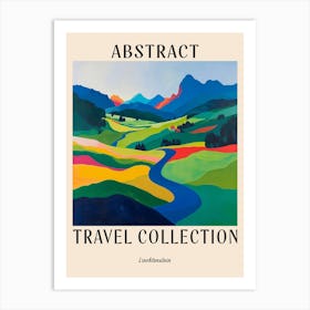 Abstract Travel Collection Poster Liechtenstein 2 Art Print