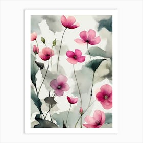 Chinese Flower Painting 1 Art Print