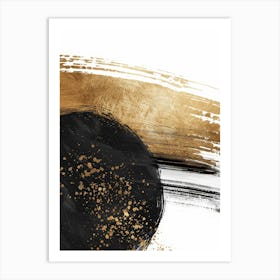 Abstract Gold And Black Painting 43 Art Print