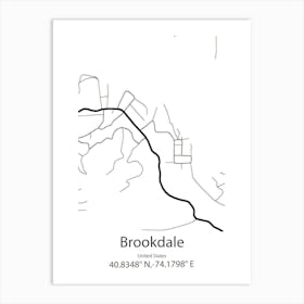 Brookdale,United States Minimalist Map 1 Art Print