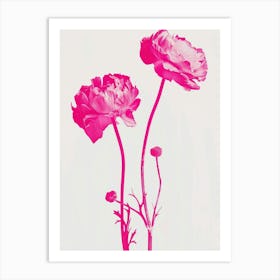 Hot Pink Marigold 2 Art Print