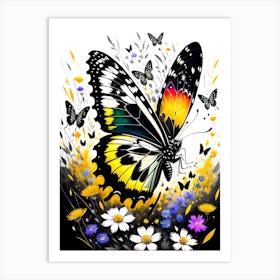 Butterfly In The Meadow Art Print