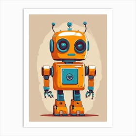 Robot Illustration Art Print