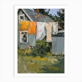 Laundry Line 3 Art Print