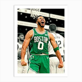 Jayson Tatum Of The Boston Celtics Art Print