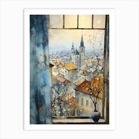 Winter Cityscape Prague Czech Republic 5 Art Print