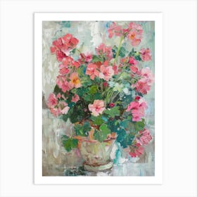 A World Of Flowers Geranium 1 Painting Art Print