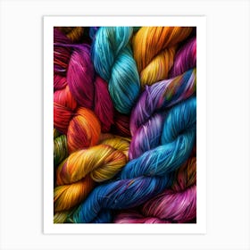 Colorful Yarn 2 Art Print